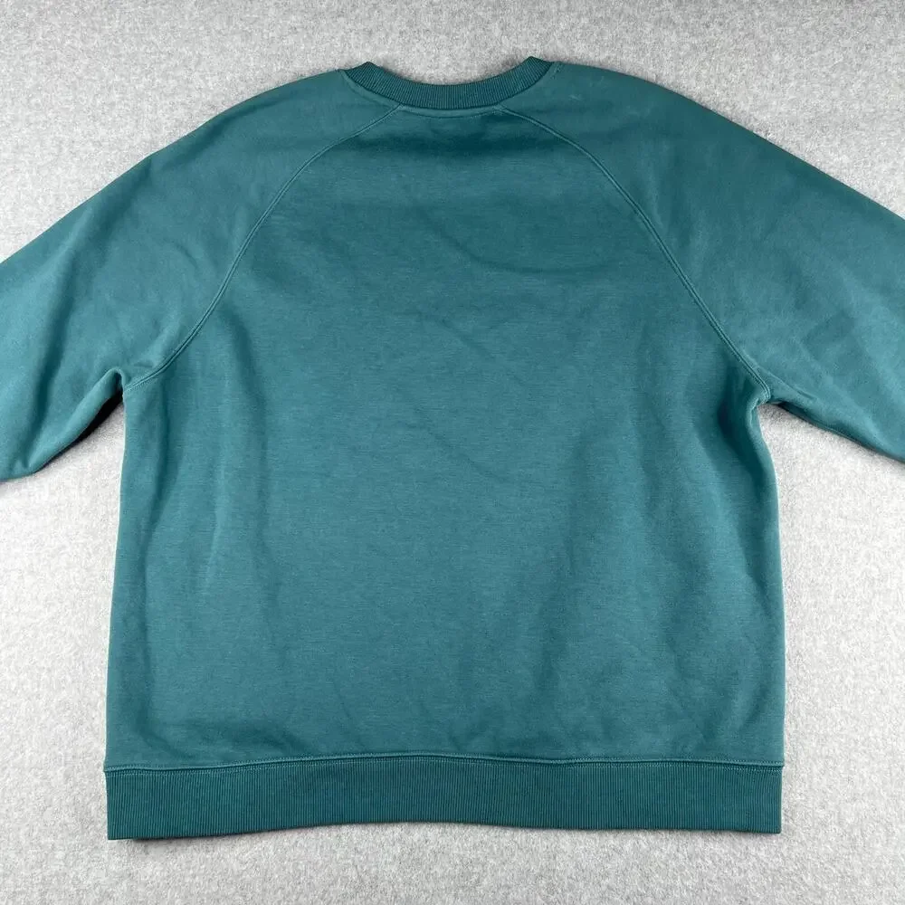 Fabletics Sweater XL Green Crew Neck Long Sleeve Casual Pullover Logo Men
